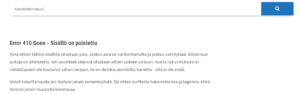 Read more about the article Uudelleenohjaus 410 Gone ilmoitukselle